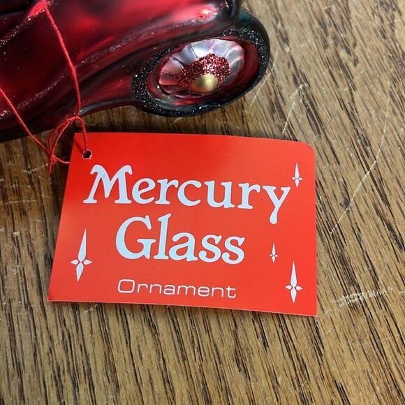 Dept 56 Mercury Glass Red OLD FASHIONED Automobile Car Christmas Ornament 5.5” - Picture 7 of 8